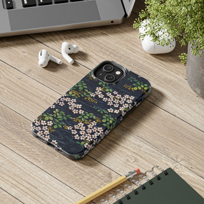 Sakura River Night Phone Case – Japanese Chiyogami Inspired Design