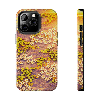 Sakura River Morning Light Phone Case – Japanese Chiyogami Inspired