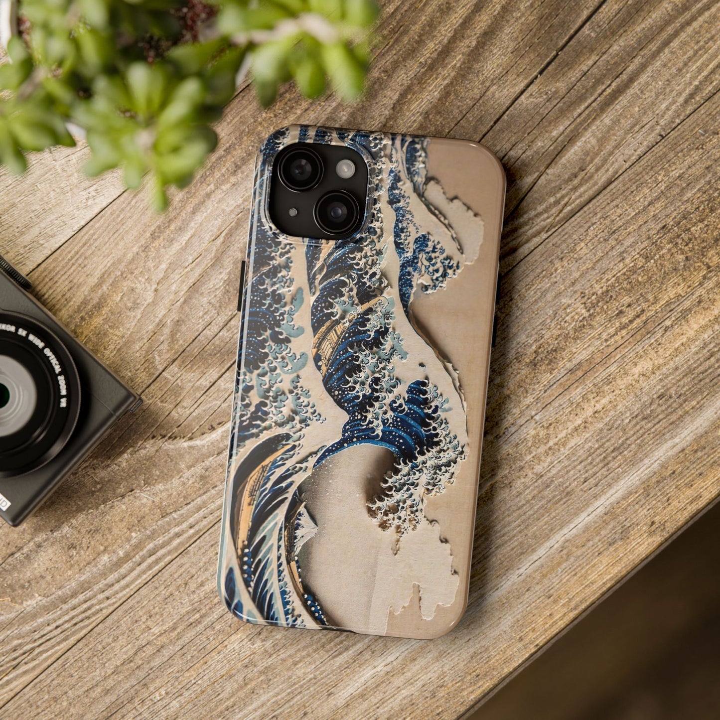 Great Wave 3D Shadow Relief Tough Phone Case – Hokusai Japanese Art