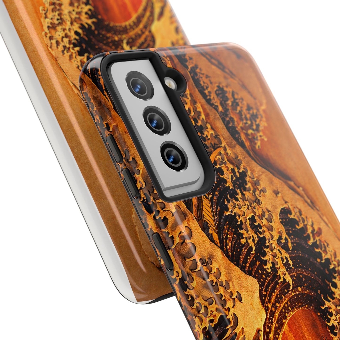 Golden Wave Tough Phone Case – Hokusai Sunset Japanese Art