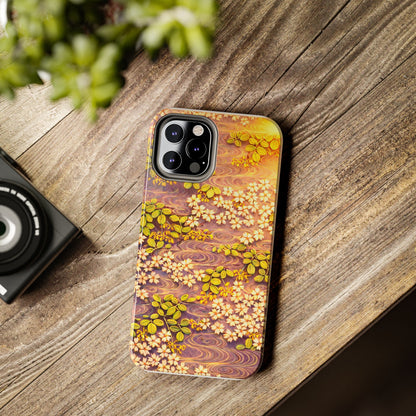 Sakura River Morning Light Phone Case – Japanese Chiyogami Inspired