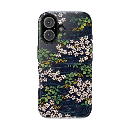 Sakura River Night Phone Case – Japanese Chiyogami Inspired Design
