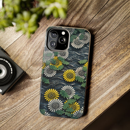 Japanese Dandelion Moonlight Tough Phone Case | Kamisaka Sekka 1901 | Meiji Era Art