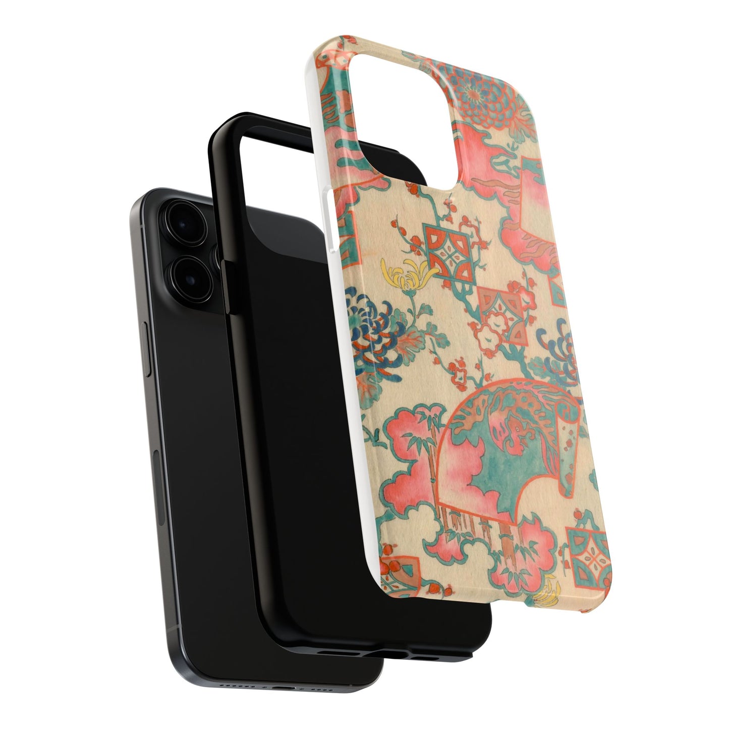 Meiji Era Fan & Chrysanthemum Phone Case | 1901 Zuan Hyakushu | Japanese Art