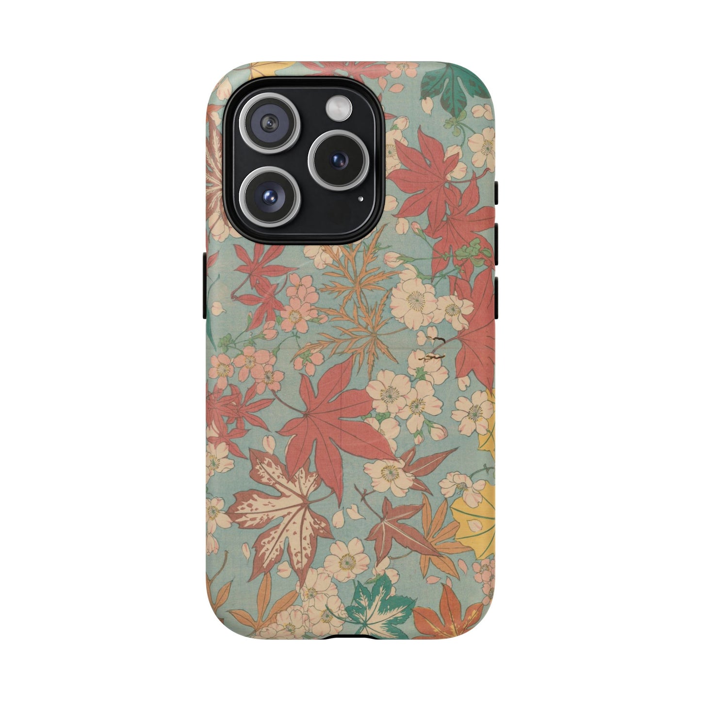 Meiji Era Maple & Autumn Bloom Phone Case | "Chiyogami Mihon" Japanese Archive Art