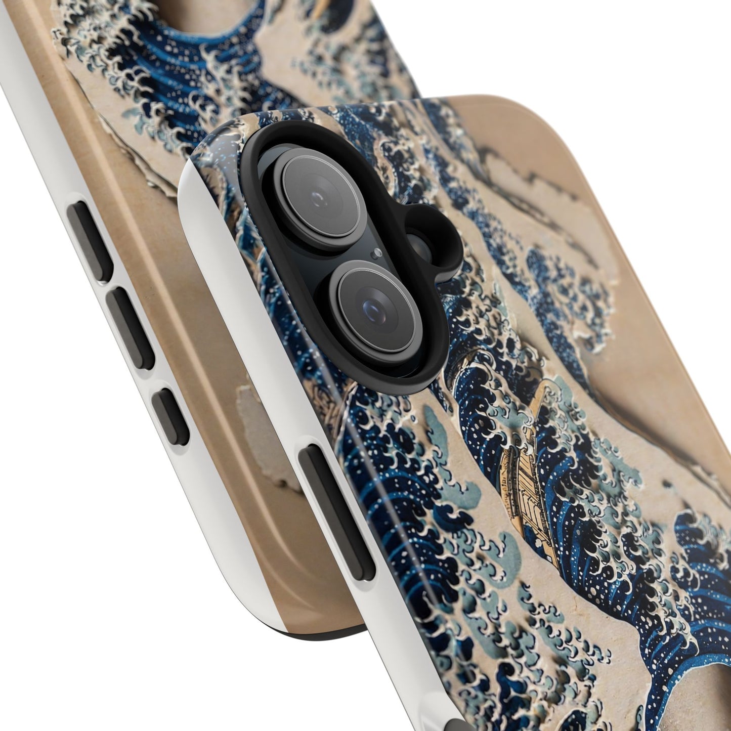 Great Wave 3D Shadow Relief Tough Phone Case – Hokusai Japanese Art