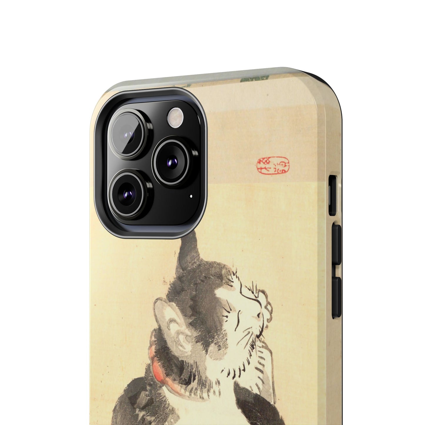 Sleeping Cat Japanese Art Phone Case | Meiji Era Bairei Kono Woodblock | Vintage Cat Illustration 1887