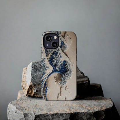 Great Wave 3D Embossed Tough Phone Case – Hokusai Japanese Art