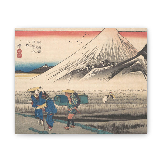 Hara: Morning Fuji - Tokaido 53 Stations Canvas Art | Hiroshige Japanese Woodblock Print