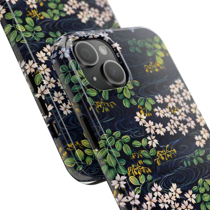 Sakura River Night Phone Case – Japanese Chiyogami Inspired Design