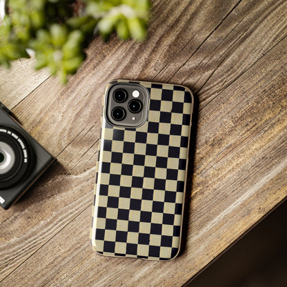 Ichimatsu Check Phone Case | Japanese Chiyogami Art | Taisho Modern Design 1926