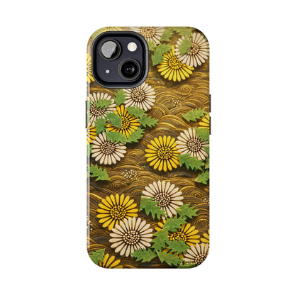 Japanese Dandelion Morning Glow Tough Phone Case | Kamisaka Sekka 1901 | Meiji Era Art