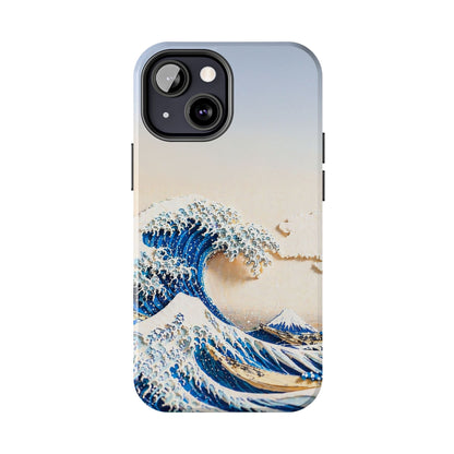 Japanese Great Wave Morning Glow Phone Case | Hokusai 3D Art | Edo Era Masterpiece