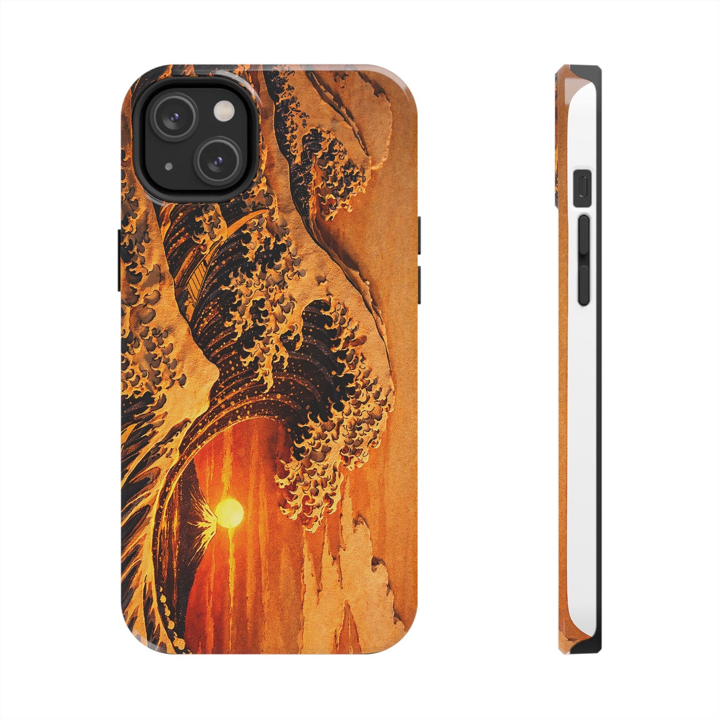 Golden Wave Tough Phone Case – Hokusai Sunset Japanese Art