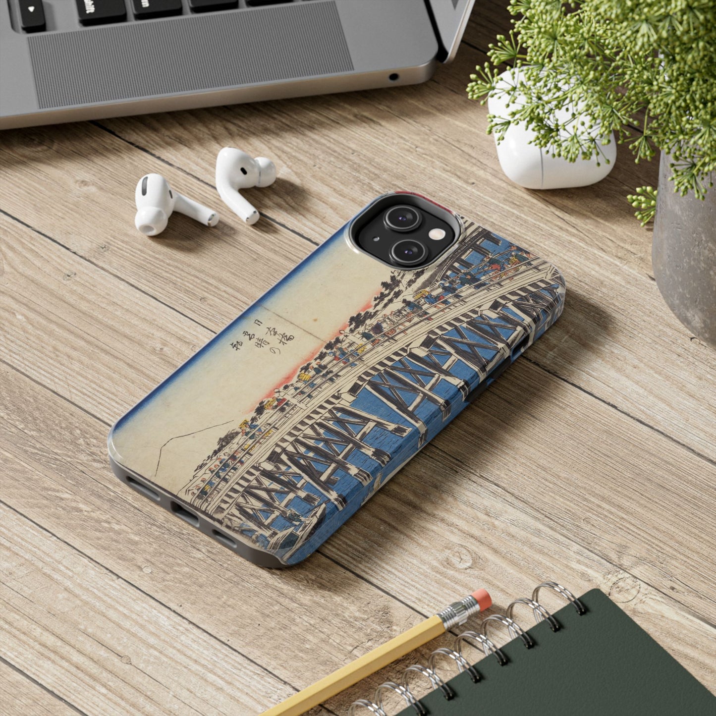 浮世絵ブリッジ・ミニマルスマホケース Ukiyo-e Bridge Minimalist Phone Case