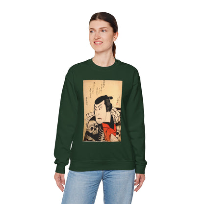Kabuki Actor Ichikawa Sweatshirt - Vintage Japanese Ukiyo-e Unisex Crewneck