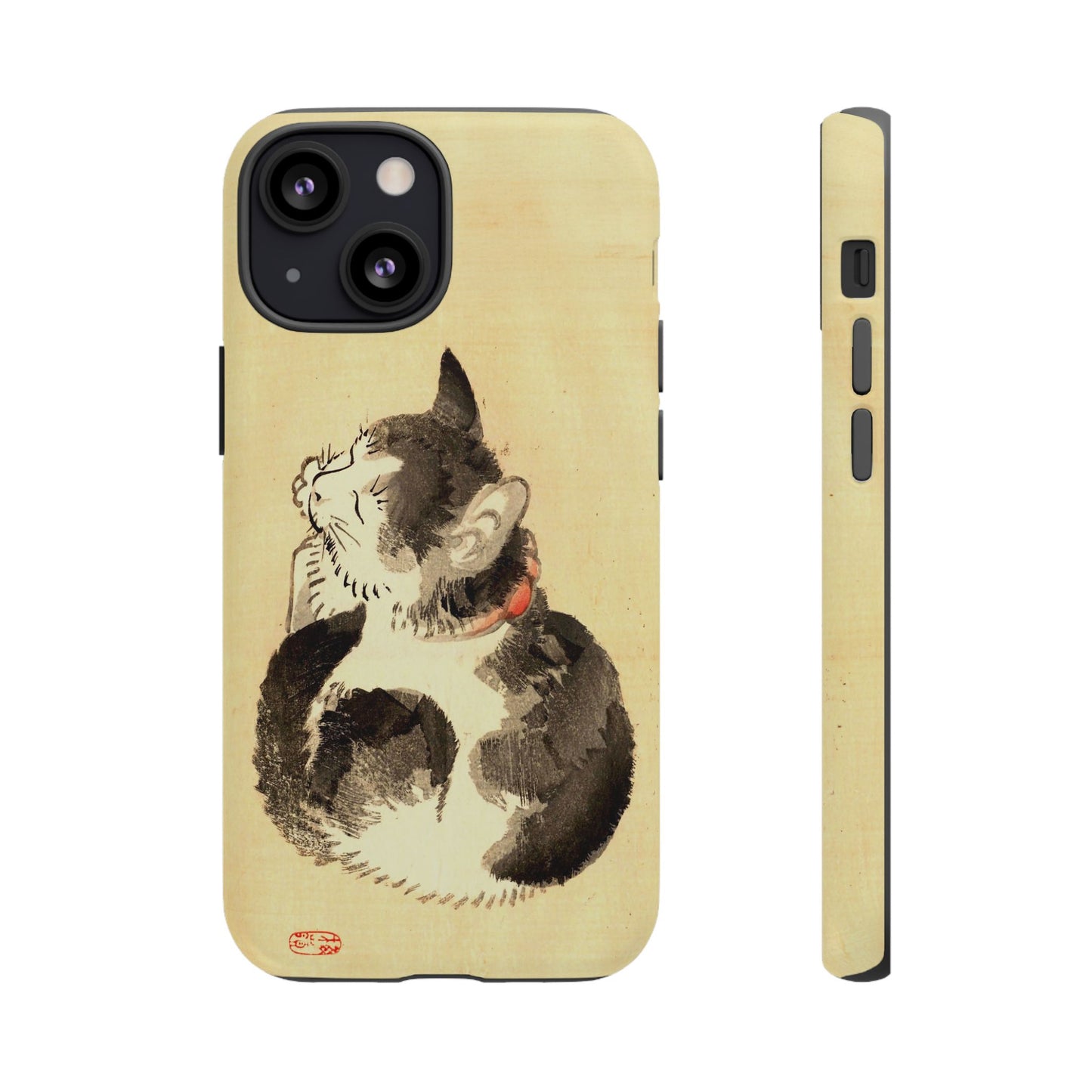 Sleeping Cat iPhone Case | Meiji Era Japanese Ink Painting | Ukiyo-e Art Phone Case | Vintage Japan Cat Gift