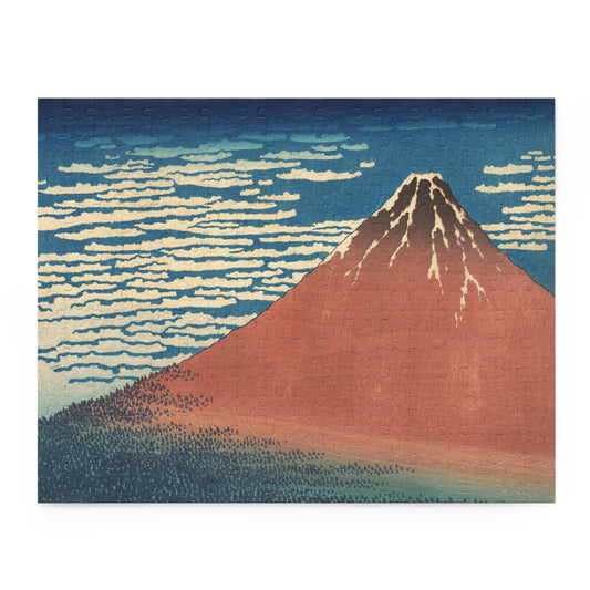 Hokusai "Red Fuji" Jigsaw Puzzle | Japanese Ukiyo-e Art Gift | 120/252/500 Pieces
