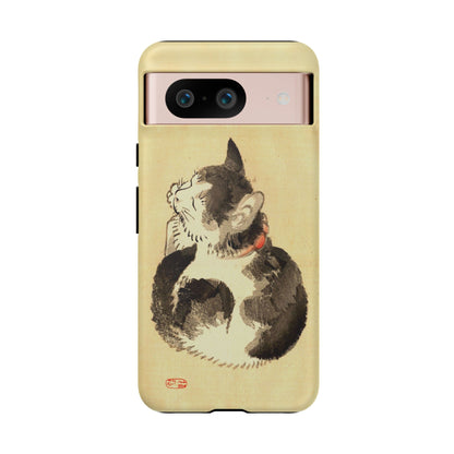 Sleeping Cat iPhone Case | Meiji Era Japanese Ink Painting | Ukiyo-e Art Phone Case | Vintage Japan Cat Gift