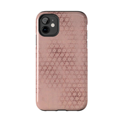 Taisho Era Pink Asanoha Phone Case | 1926 Japanese Chiyogami Art | Hemp Leaf Pattern