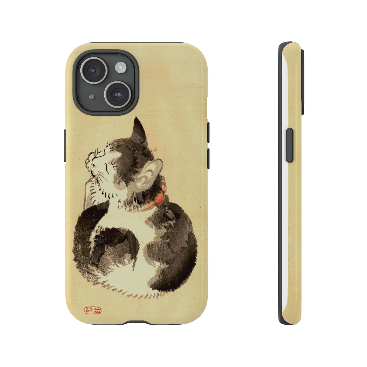 Sleeping Cat iPhone Case | Meiji Era Japanese Ink Painting | Ukiyo-e Art Phone Case | Vintage Japan Cat Gift