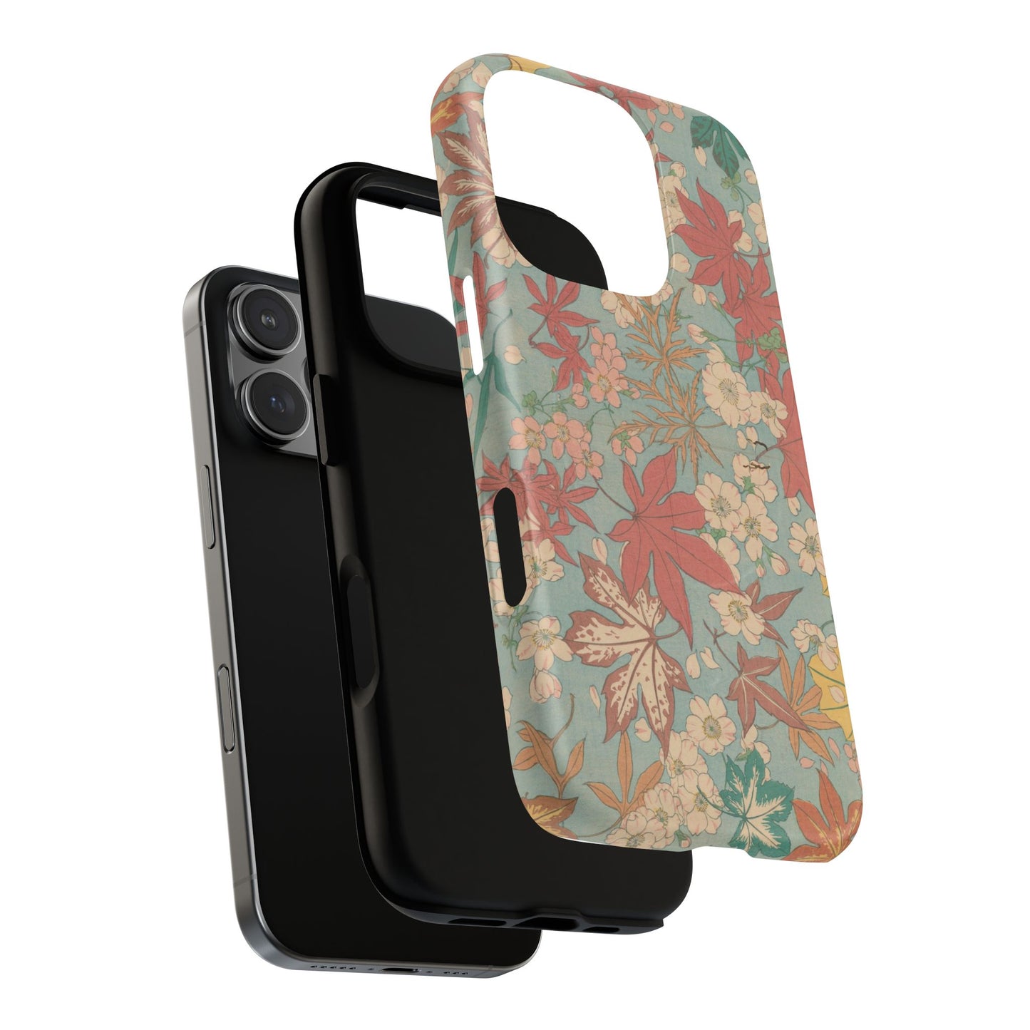 Meiji Era Maple & Autumn Bloom Phone Case | "Chiyogami Mihon" Japanese Archive Art