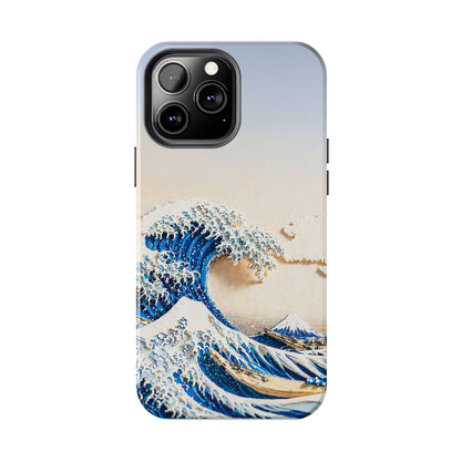 Japanese Great Wave Morning Glow Phone Case | Hokusai 3D Art | Edo Era Masterpiece