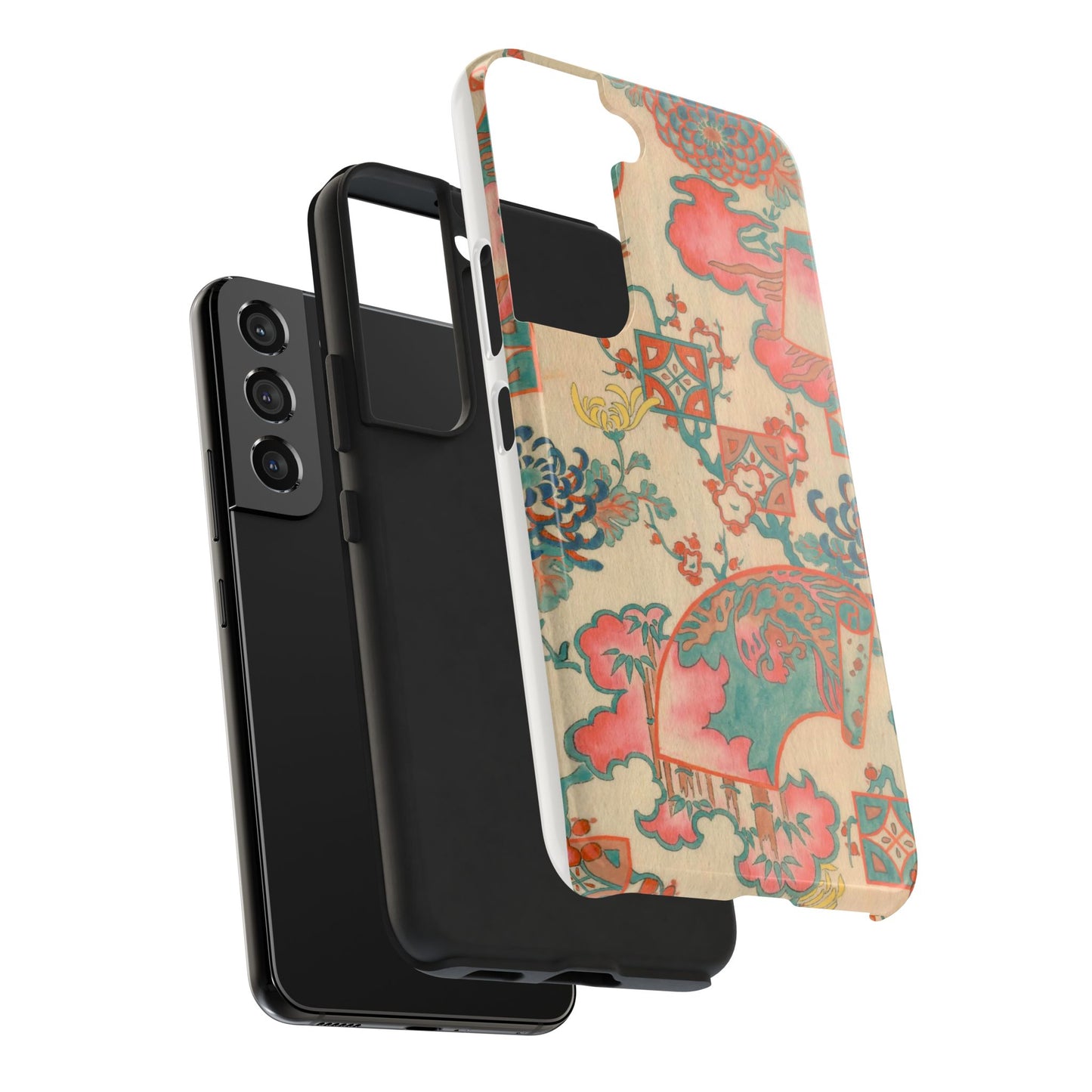 Meiji Era Fan & Chrysanthemum Phone Case | 1901 Zuan Hyakushu | Japanese Art