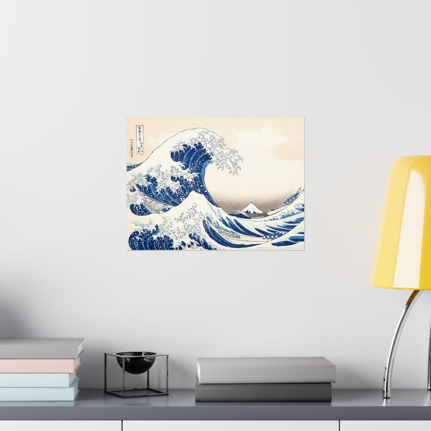 Hokusai Wave Matte Poster — The Great Wave Off Kanagawa Horizontal Print