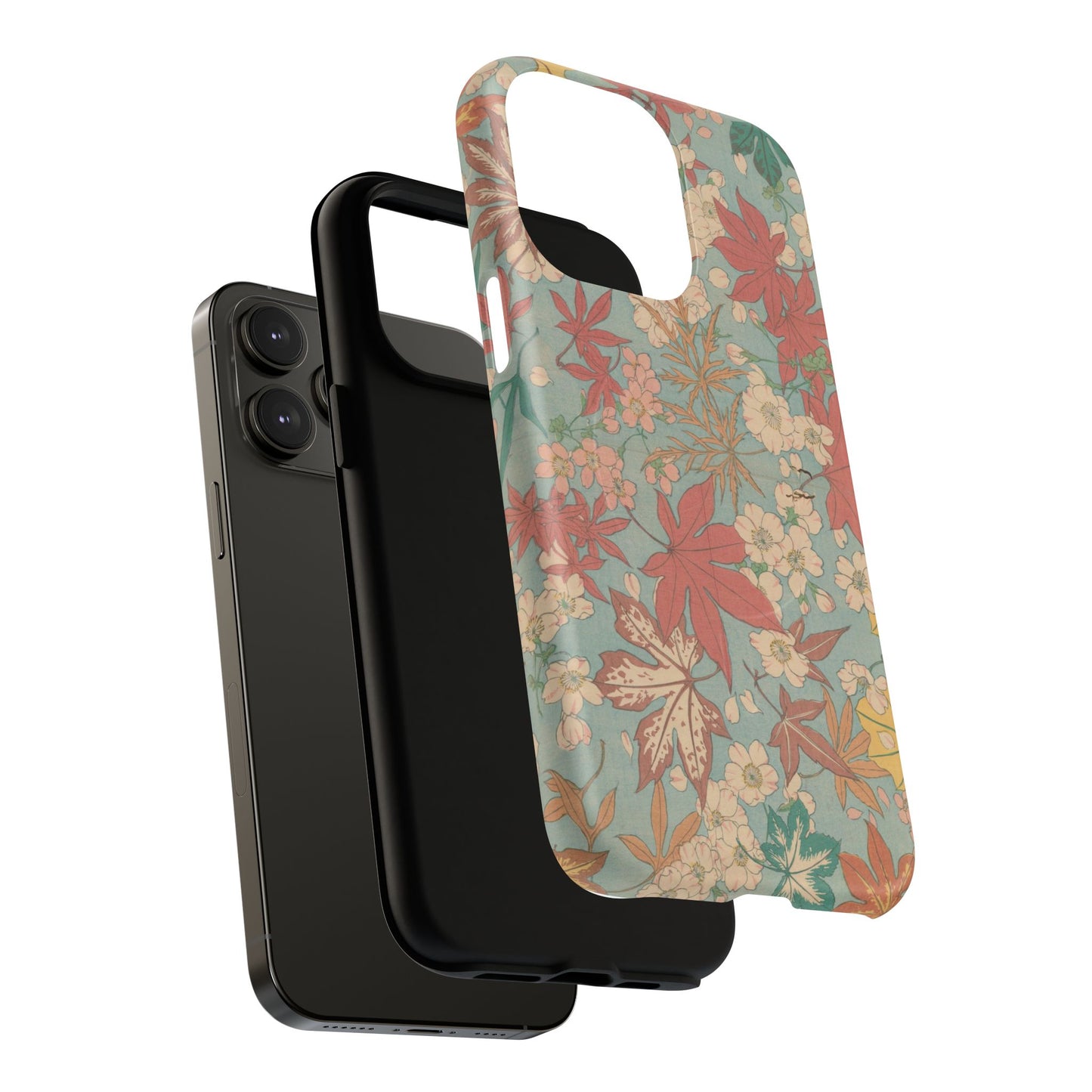 Meiji Era Maple & Autumn Bloom Phone Case | "Chiyogami Mihon" Japanese Archive Art