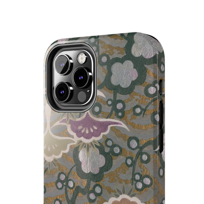 Meiji Era Dancing Cranes & Plum Phone Case | 1901 Zuan Hyakushu | Gold & Silver Japanese Art