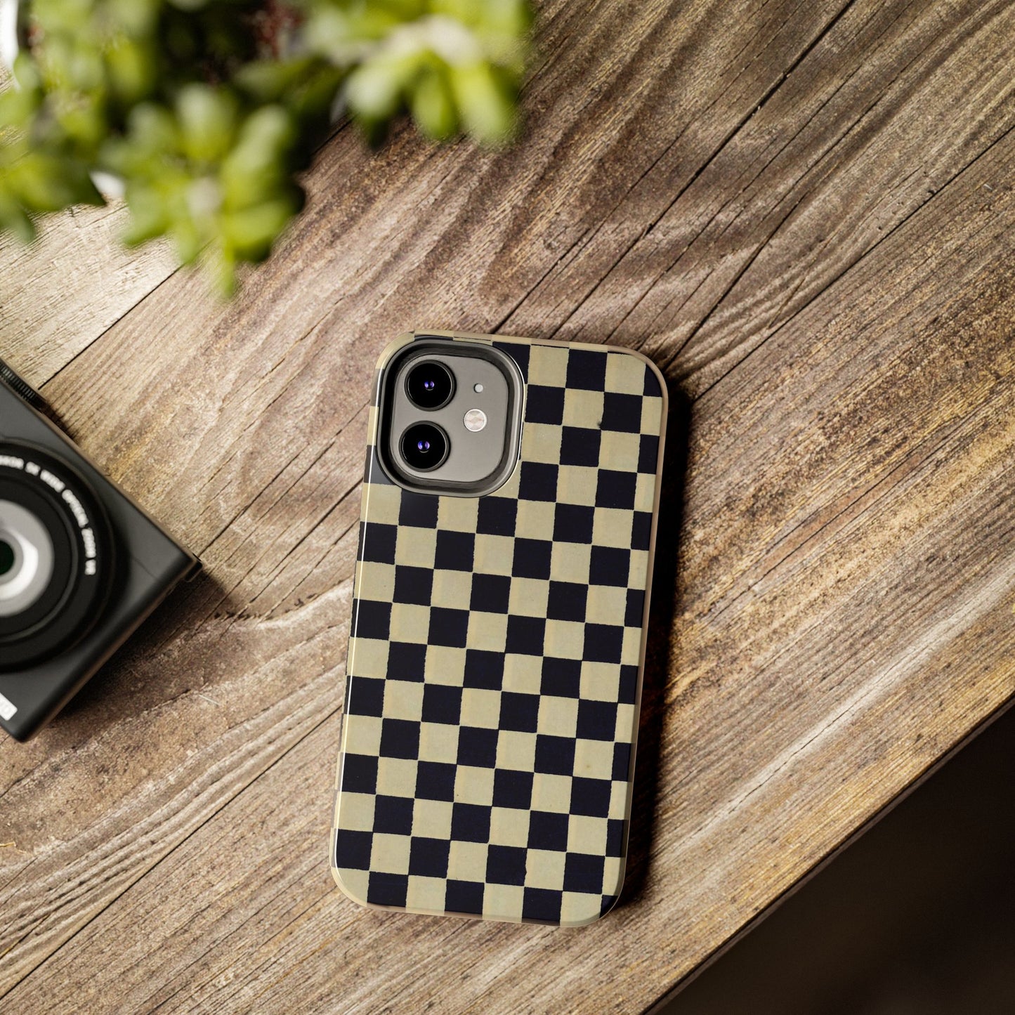 Ichimatsu Check Phone Case | Japanese Chiyogami Art | Taisho Modern Design 1926