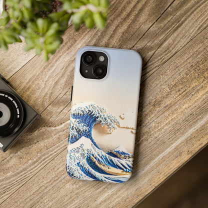 Japanese Great Wave Morning Glow Phone Case | Hokusai 3D Art | Edo Era Masterpiece