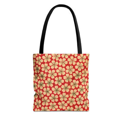 Meiji Era Sakura Blossom Tote Bag | "Chiyogami Mihon" Japanese Archive Art | Red & White Floral