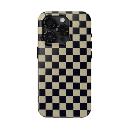 Ichimatsu Check Phone Case | Japanese Chiyogami Art | Taisho Modern Design 1926