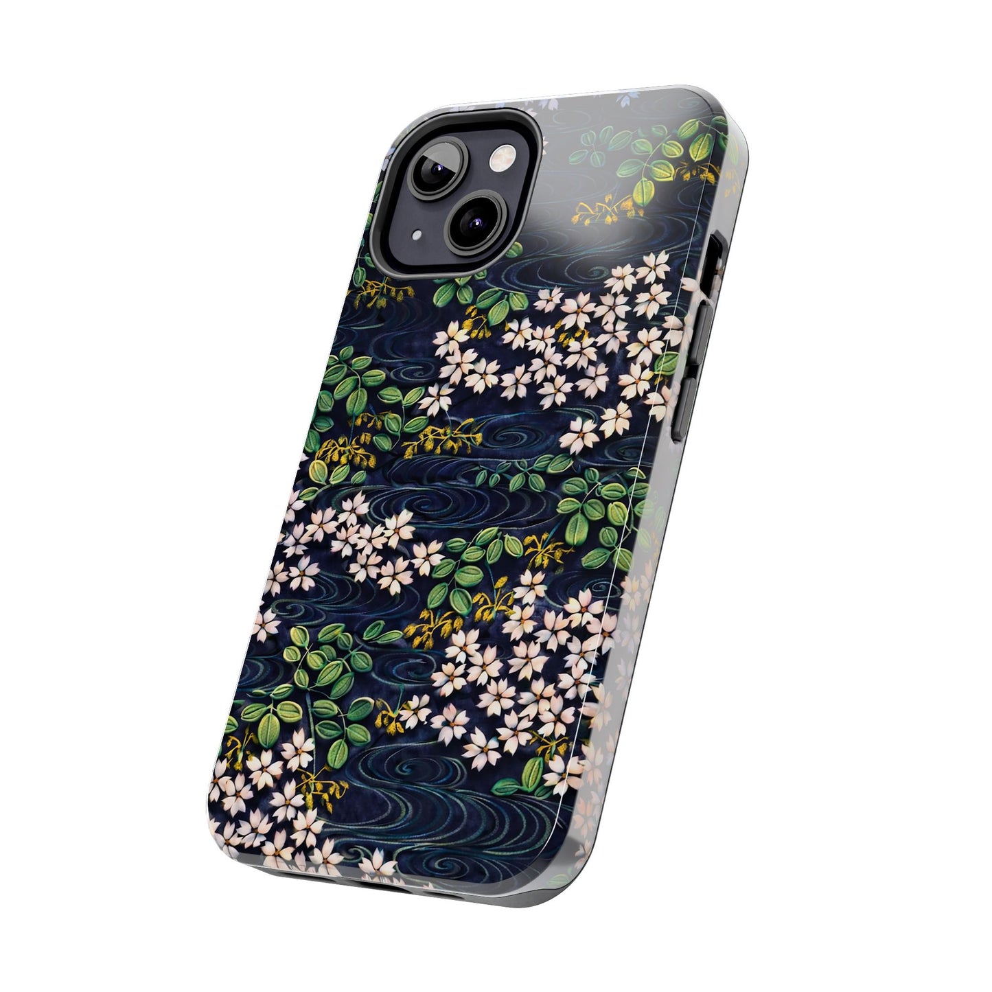 Sakura River Night Phone Case – Japanese Chiyogami Inspired Design