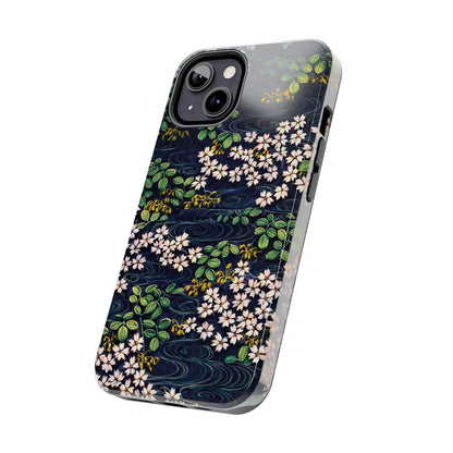 Sakura River Night Phone Case – Japanese Chiyogami Inspired Design