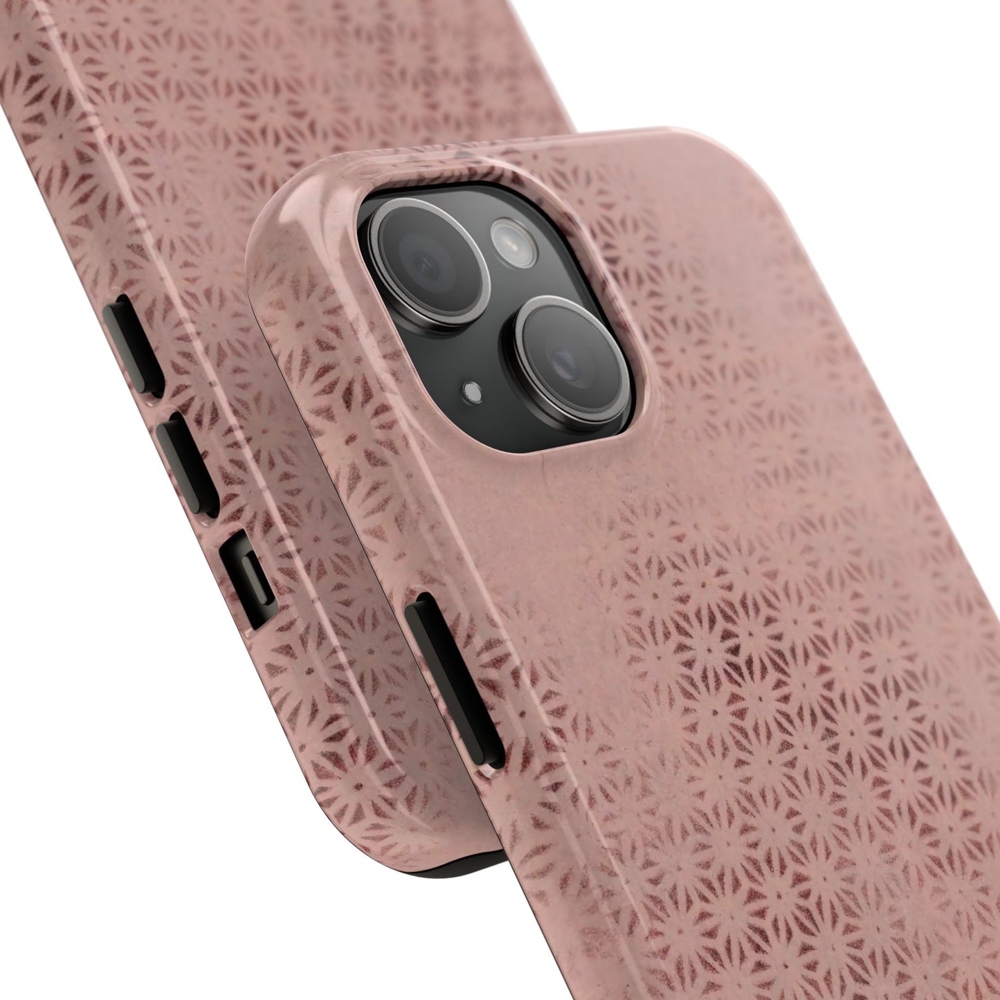 Taisho Era Pink Asanoha Phone Case | 1926 Japanese Chiyogami Art | Hemp Leaf Pattern