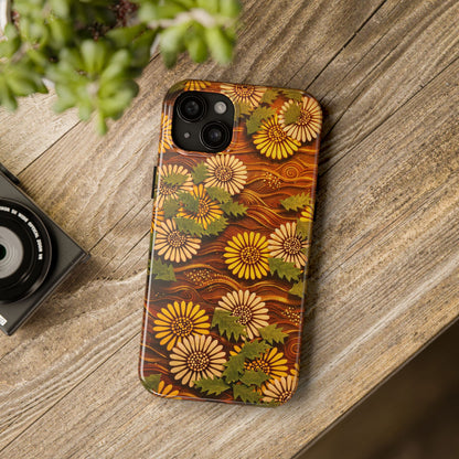 Japanese Dandelion Sunset Glow Tough Phone Case | Kamisaka Sekka 1901 | Meiji Era Art