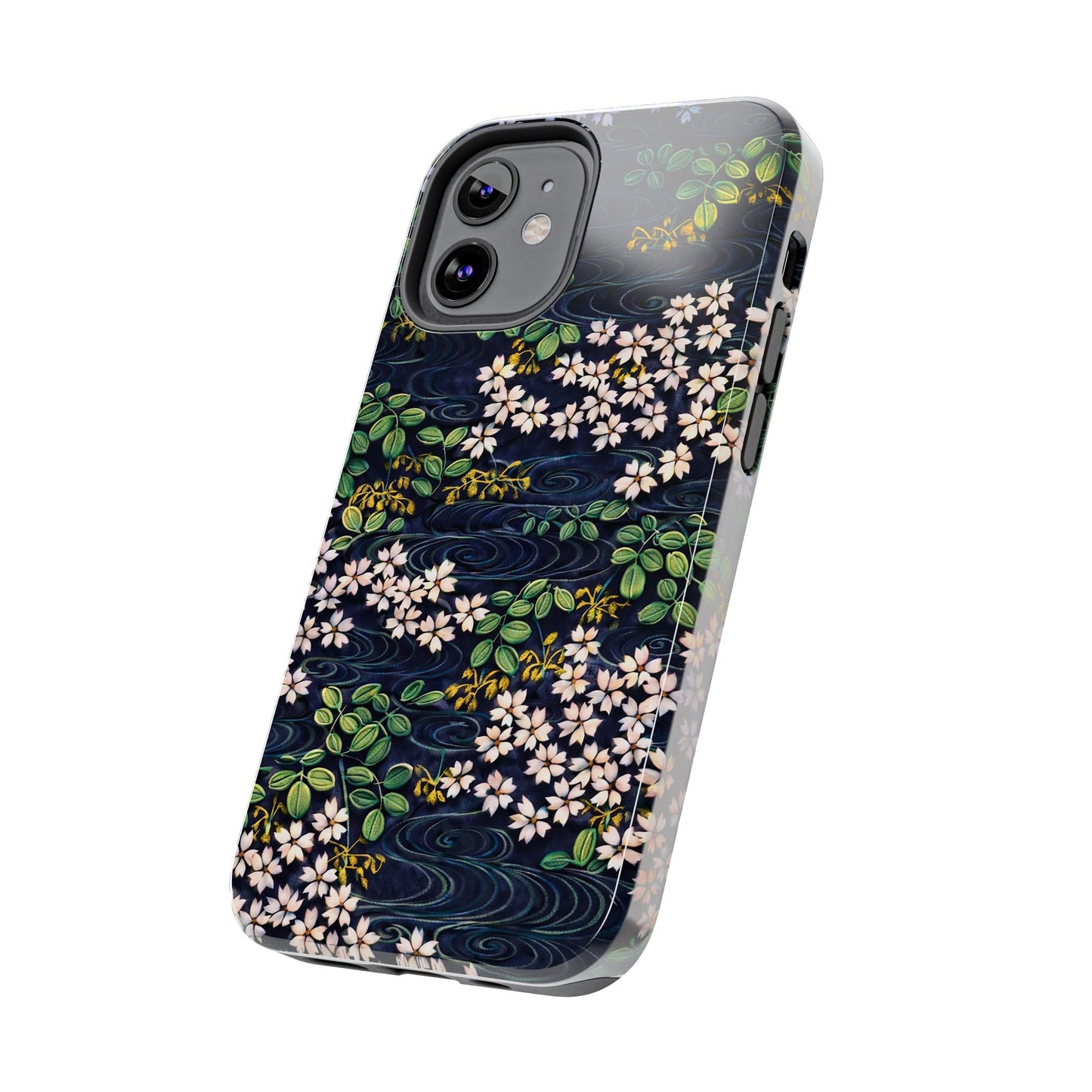 Sakura River Night Phone Case – Japanese Chiyogami Inspired Design