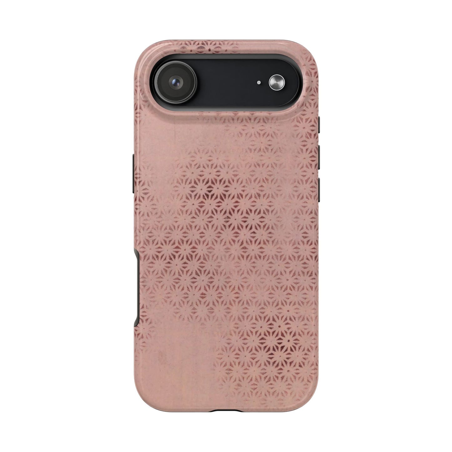 Taisho Era Pink Asanoha Phone Case | 1926 Japanese Chiyogami Art | Hemp Leaf Pattern