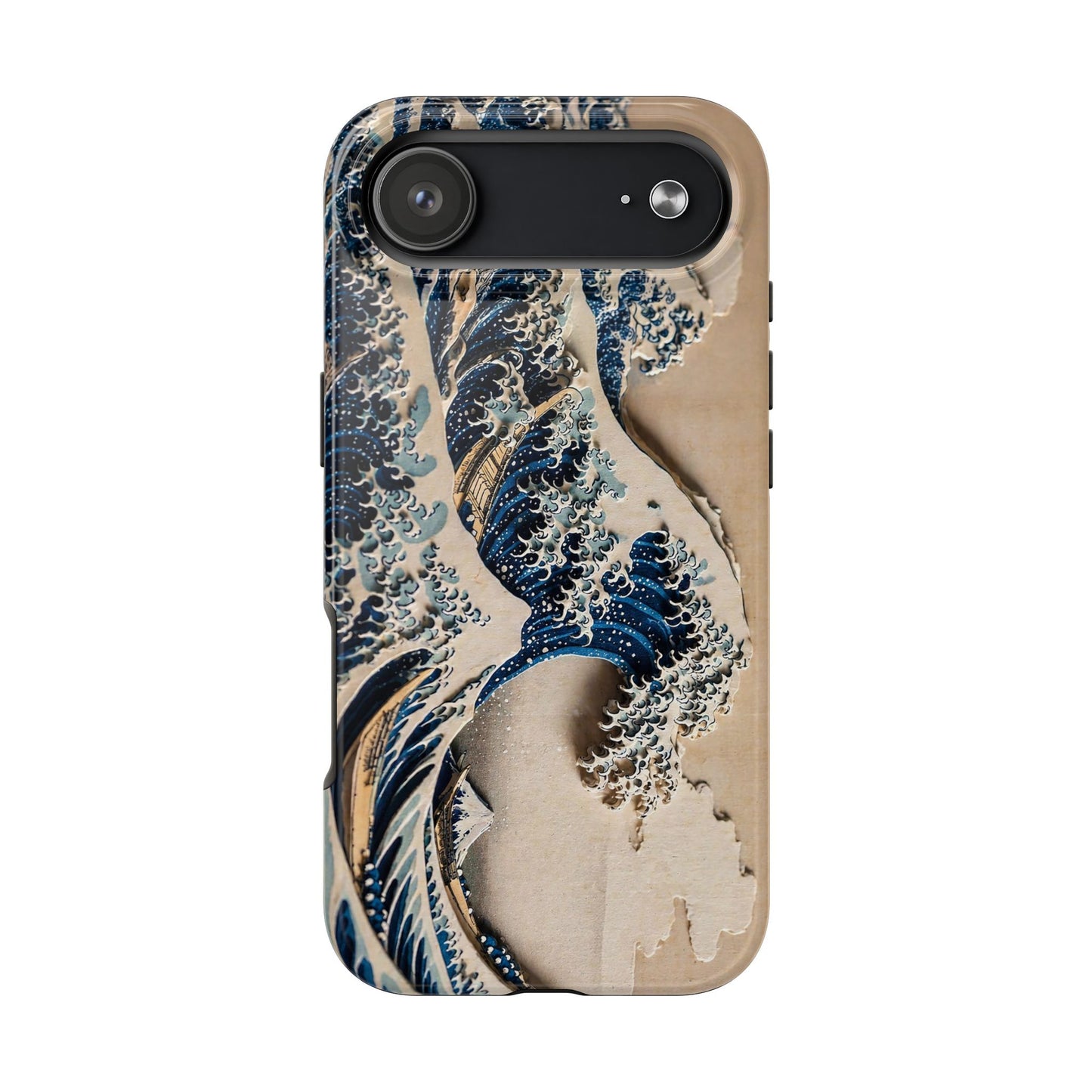 Great Wave 3D Shadow Relief Tough Phone Case – Hokusai Japanese Art