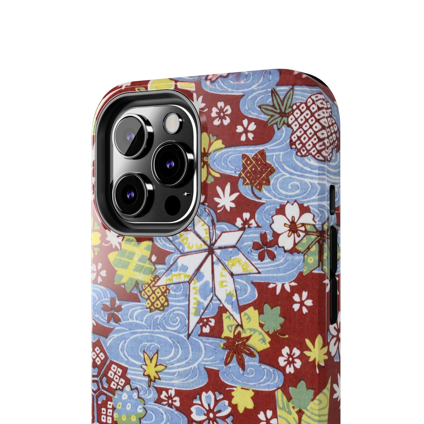 Taisho Umbrella Tales | 1926 Sakura, Momiji & Flowing Water Phone Case | Vintage Chiyogami Art