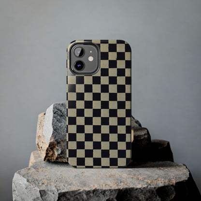 Ichimatsu Check Phone Case | Japanese Chiyogami Art | Taisho Modern Design 1926