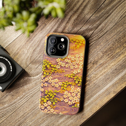 Sakura River Morning Light Phone Case – Japanese Chiyogami Inspired