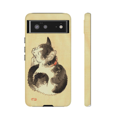 Sleeping Cat iPhone Case | Meiji Era Japanese Ink Painting | Ukiyo-e Art Phone Case | Vintage Japan Cat Gift