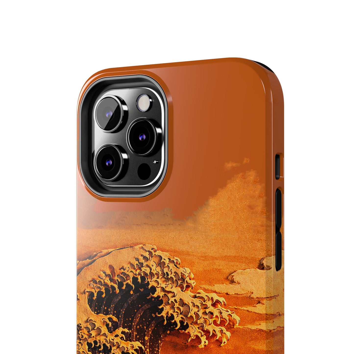 Japanese Great Wave Sunset Phone Case | Hokusai 3D Art Sunset Glow | Edo Era Masterpiece