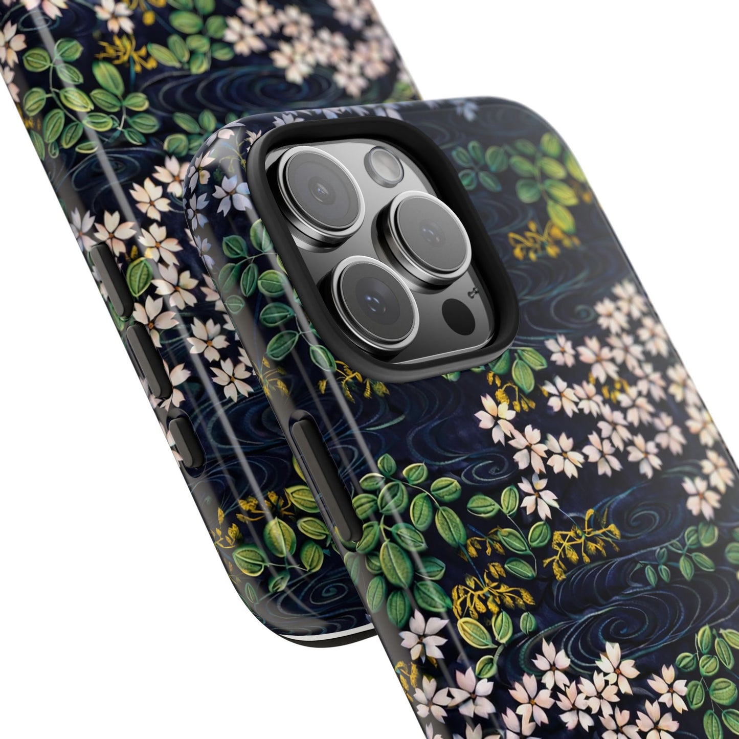 Sakura River Night Phone Case – Japanese Chiyogami Inspired Design