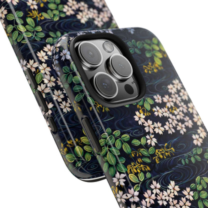 Sakura River Night Phone Case – Japanese Chiyogami Inspired Design