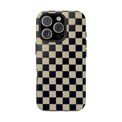 Ichimatsu Check Phone Case | Japanese Chiyogami Art | Taisho Modern Design 1926
